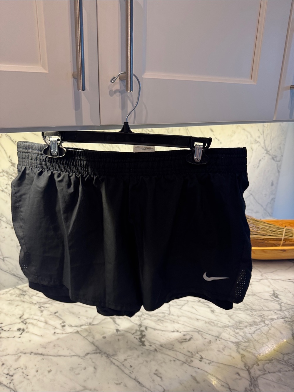 Nike Black Women's Athletic Running Shorts with Reflective Swoosh